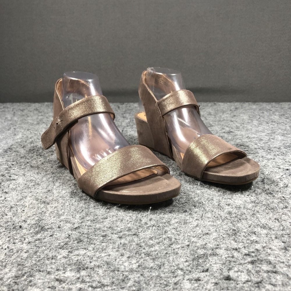 Sofft Sandals Womens 11 Brown Leather Slingback Wedge Comfort Shoes